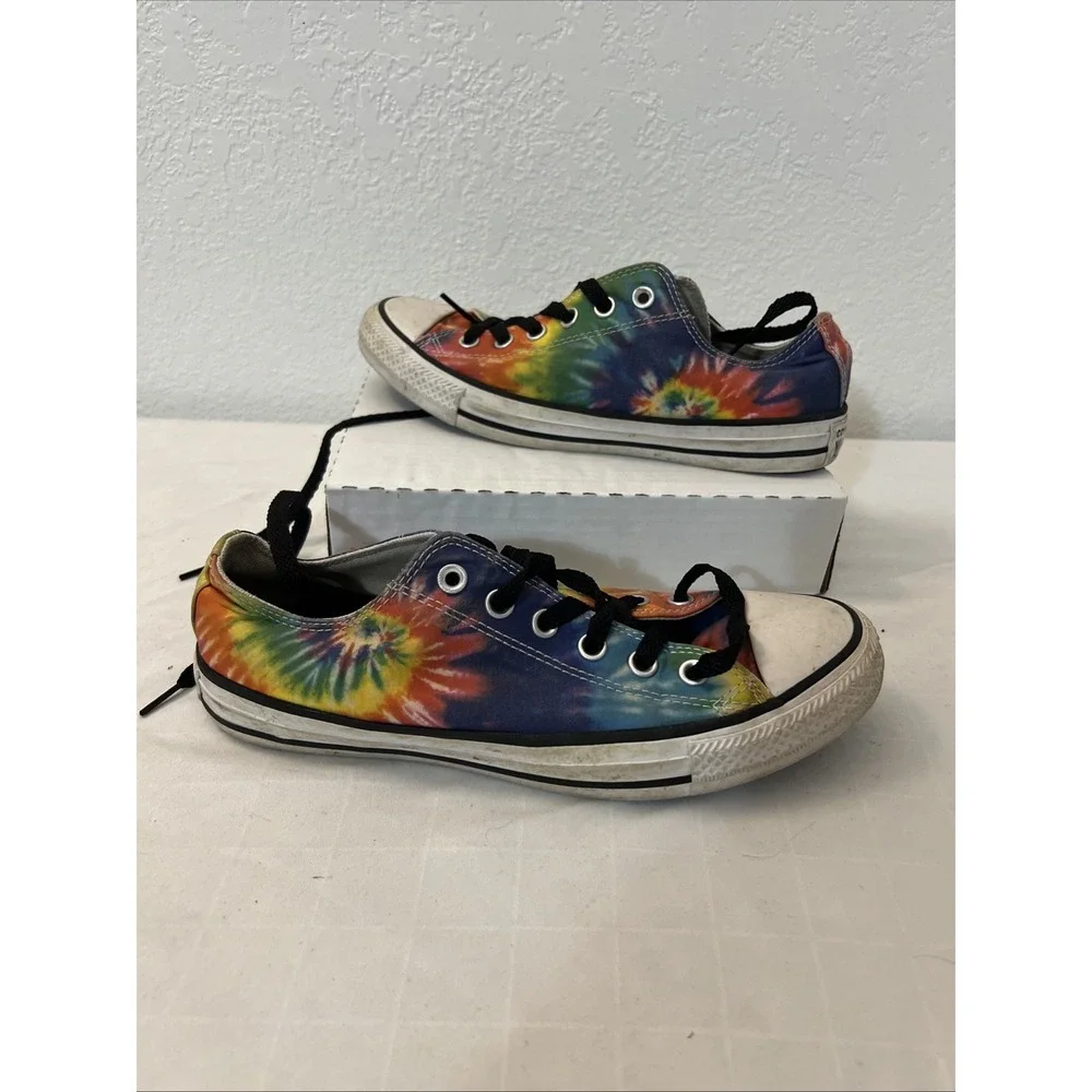 Unisex TIE DYE CONVERSE ALL STAR CHUCK TAYLOR SNEAKERS Women 7 Men 9 Rainbow - Picture 1 of 8